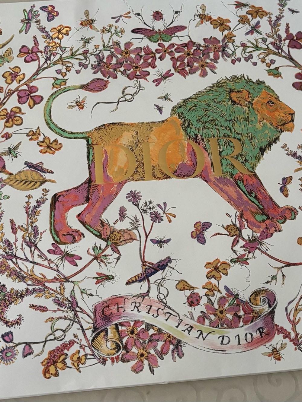 Dior Colorful Floral Lion extra large shopping bag - Picture 3 of 6